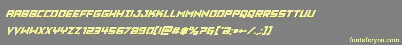 Vikingsquadboldital Font – Yellow Fonts on Gray Background
