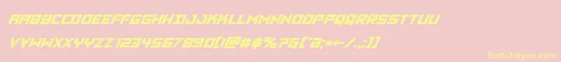 Vikingsquadboldital Font – Yellow Fonts on Pink Background