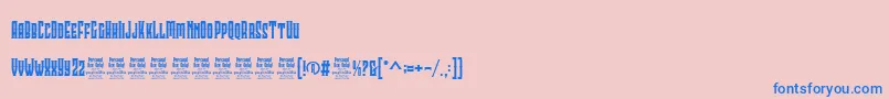 ClobotPersonalUse Font – Blue Fonts on Pink Background