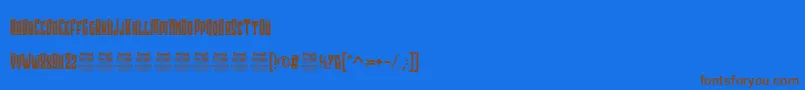 ClobotPersonalUse Font – Brown Fonts on Blue Background