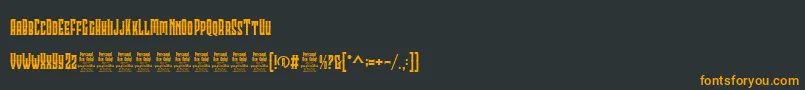 フォントClobotPersonalUse – 黒い背景にオレンジの文字