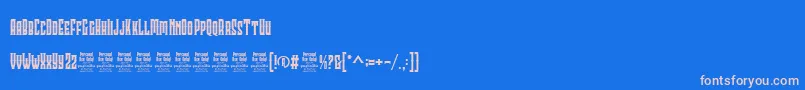 ClobotPersonalUse Font – Pink Fonts on Blue Background
