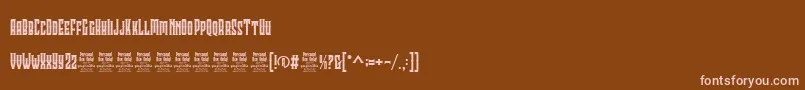 Czcionka ClobotPersonalUse – różowe czcionki na brązowym tle