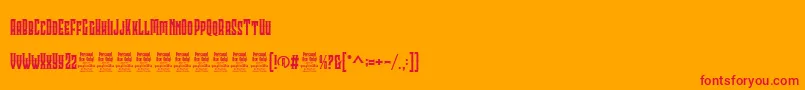 ClobotPersonalUse Font – Red Fonts on Orange Background