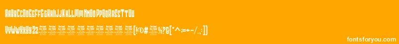 ClobotPersonalUse Font – White Fonts on Orange Background