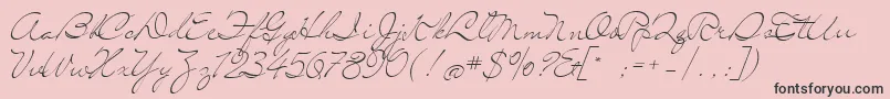 MrLeopolde-Schriftart – Schwarze Schriften auf rosa Hintergrund