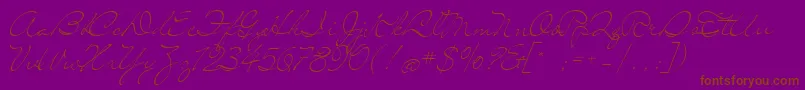 MrLeopolde Font – Brown Fonts on Purple Background