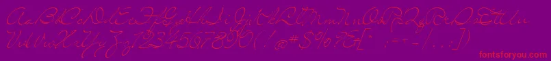 MrLeopolde Font – Red Fonts on Purple Background