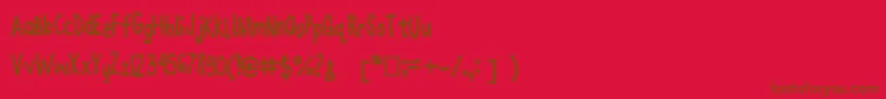 Joanneenzymekinetics Font – Brown Fonts on Red Background