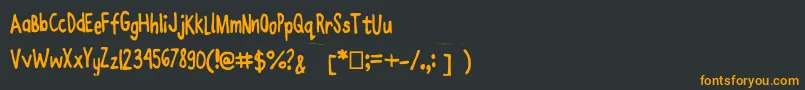 フォントJoanneenzymekinetics – 黒い背景にオレンジの文字