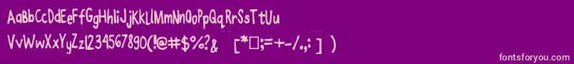 フォントJoanneenzymekinetics – 紫の背景にピンクのフォント