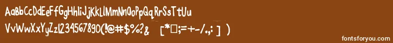 フォントJoanneenzymekinetics – 茶色の背景に白い文字