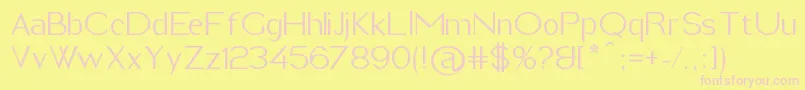 Imelda Font – Pink Fonts on Yellow Background