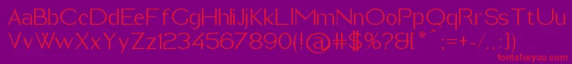 Imelda Font – Red Fonts on Purple Background