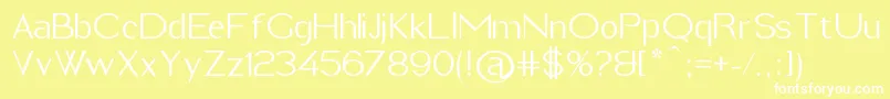 Imelda Font – White Fonts on Yellow Background