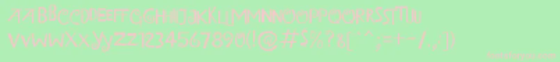 IslandOfMisfitToys Font – Pink Fonts on Green Background