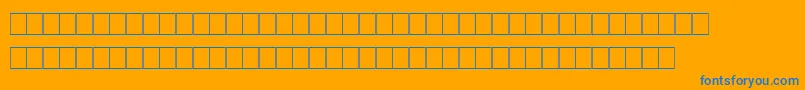 Marks-Schriftart – Blaue Schriften auf orangefarbenem Hintergrund