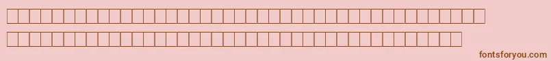 Marks-Schriftart – Braune Schriften auf rosa Hintergrund