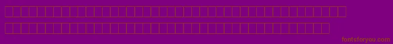 Marks-Schriftart – Braune Schriften auf violettem Hintergrund