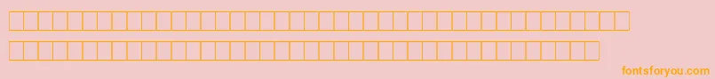 Marks Font – Orange Fonts on Pink Background