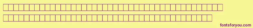 Marks Font – Purple Fonts on Yellow Background