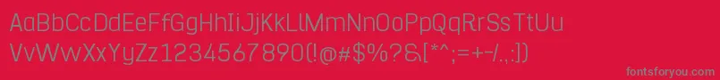 HurufoNumeroThin Font – Gray Fonts on Red Background