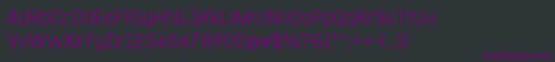 HurufoNumeroThin Font – Purple Fonts on Black Background