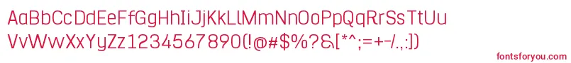 HurufoNumeroThin Font – Red Fonts on White Background