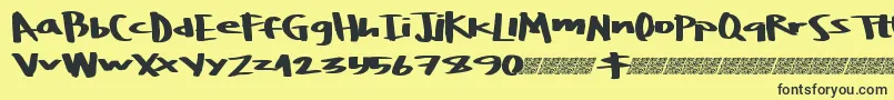 Boulderrough Font – Black Fonts on Yellow Background