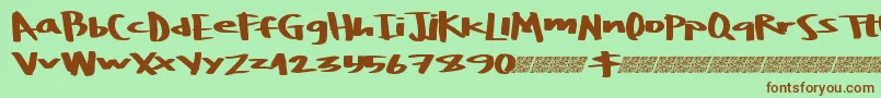 Boulderrough Font – Brown Fonts on Green Background