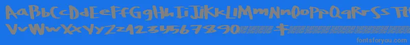 Boulderrough-Schriftart – Graue Schriften auf blauem Hintergrund