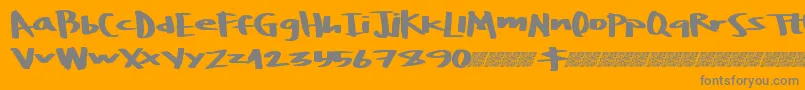 Boulderrough Font – Gray Fonts on Orange Background