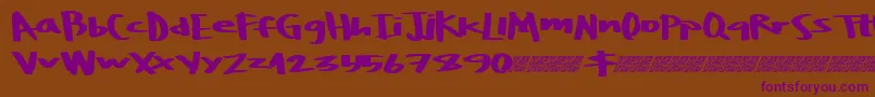 Boulderrough Font – Purple Fonts on Brown Background