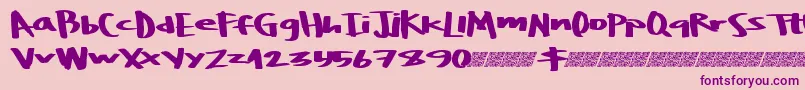 Boulderrough Font – Purple Fonts on Pink Background