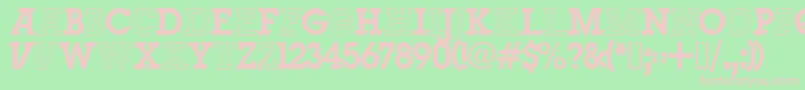 Unbrarg Font – Pink Fonts on Green Background