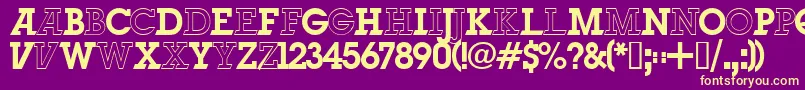 Unbrarg Font – Yellow Fonts on Purple Background