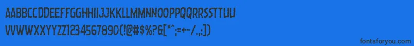 Wormcuisinecond Font – Black Fonts on Blue Background