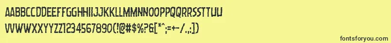 Wormcuisinecond Font – Black Fonts on Yellow Background