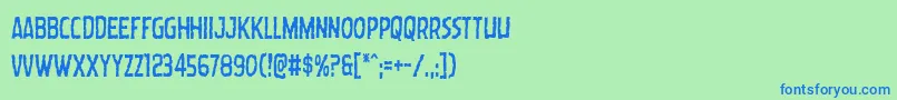 Wormcuisinecond Font – Blue Fonts on Green Background