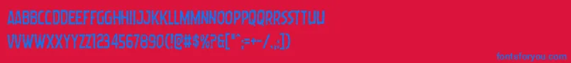 Wormcuisinecond Font – Blue Fonts on Red Background