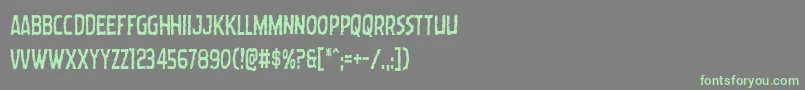 Wormcuisinecond-fontti – vihreät fontit harmaalla taustalla