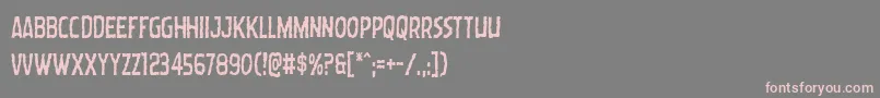 フォントWormcuisinecond – 灰色の背景にピンクのフォント