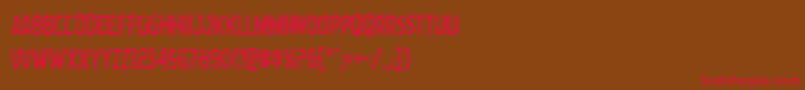 Wormcuisinecond-fontti – punaiset fontit ruskealla taustalla