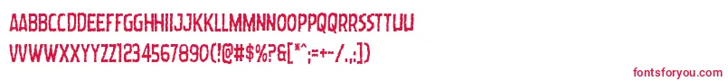 Wormcuisinecond-Schriftart – Rote Schriften auf weißem Hintergrund