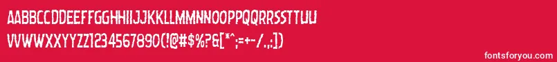 Шрифт Wormcuisinecond – белые шрифты на красном фоне