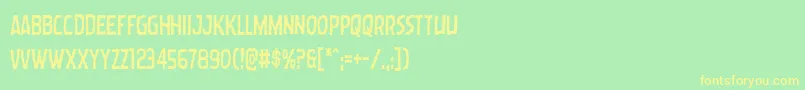 Шрифт Wormcuisinecond – жёлтые шрифты на зелёном фоне