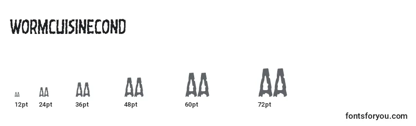 Wormcuisinecond Font Sizes