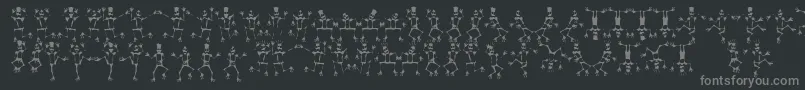 フォントMrskf – 黒い背景に灰色の文字