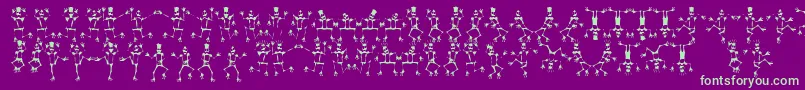 Fonte Mrskf – fontes verdes em um fundo violeta