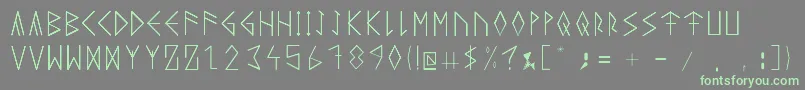 RuneicityDecorative001-Schriftart – Grüne Schriften auf grauem Hintergrund